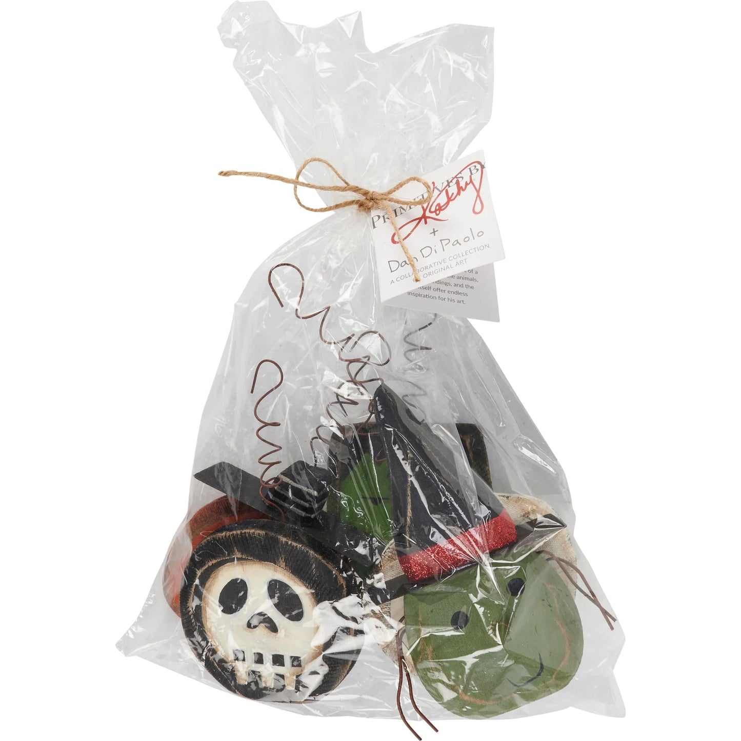 Spooky Primitive Wood Ornaments (Set of 5)