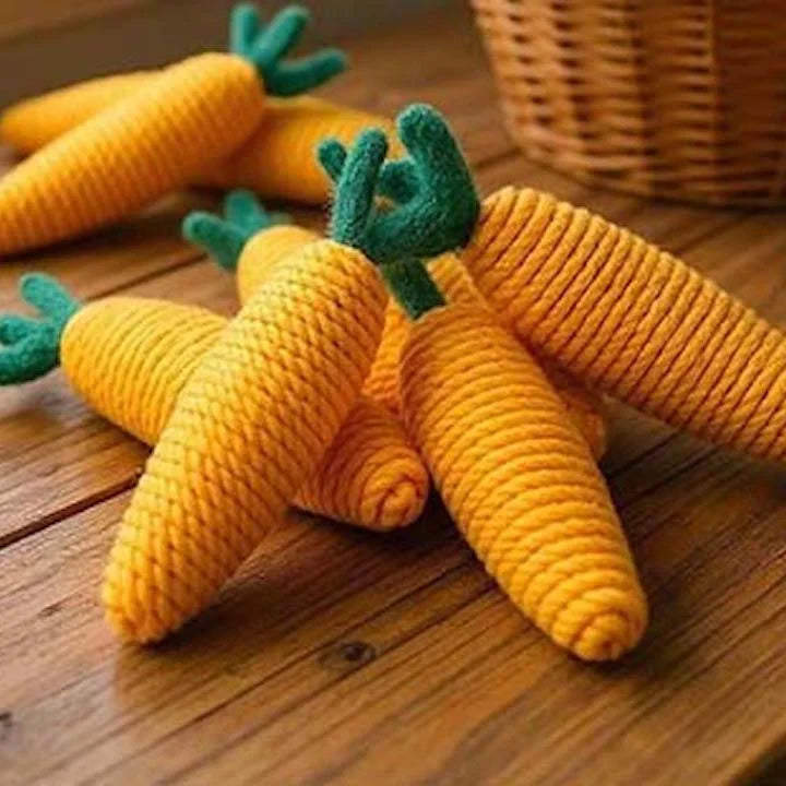 Cord-Wrapped Small Carrots (Set of 6)