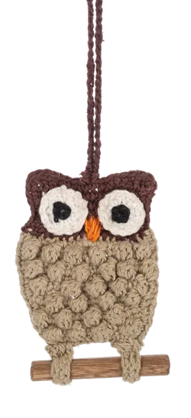 Crochet Owl on Stick Ornament