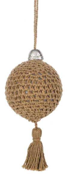 Crochet Ball with Tassell Ornament