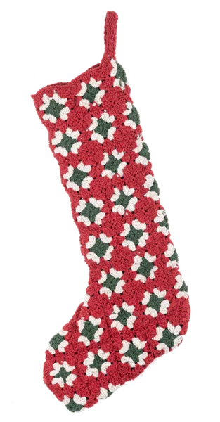 Knit Granny Square Stocking