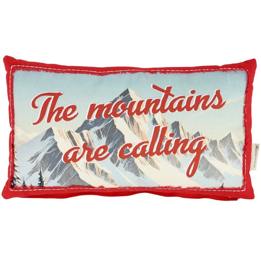 “The mountains are calling” Throw Pillow