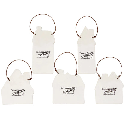 Gingerbread Village Wood Ornaments (Set of 5)