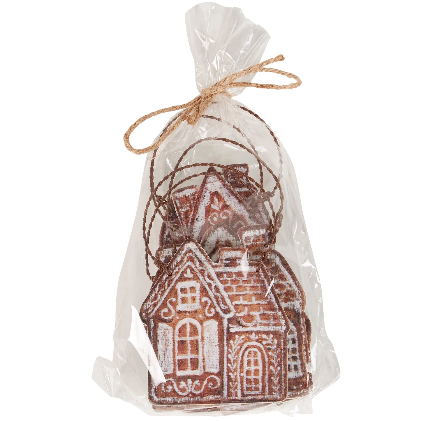 Gingerbread Village Wood Ornaments (Set of 5)