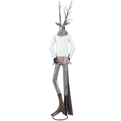 Lady Metal Reindeer Skier