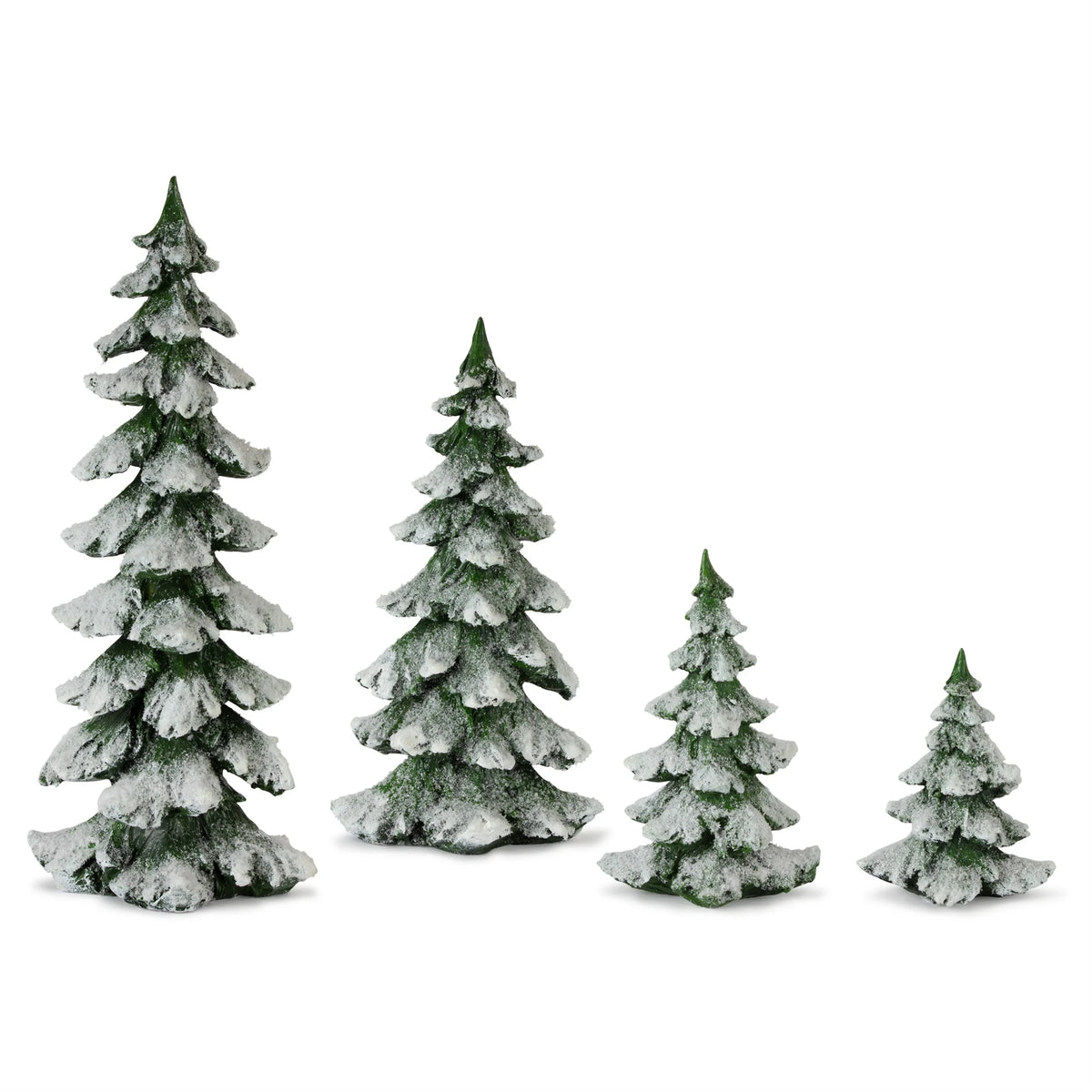 Resin Snowy Trees (Set of 4)