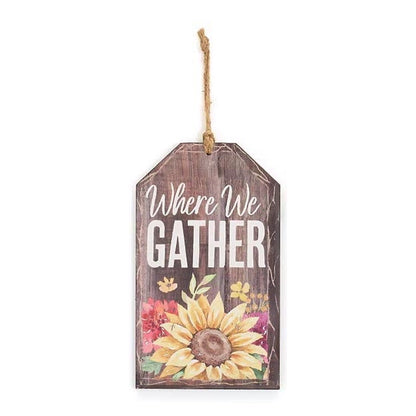 Fall Wood Hanging Wall Tag