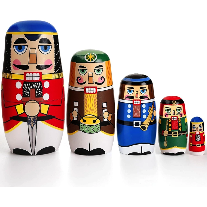 Nested Nutcracker Dolls (Set of 5)