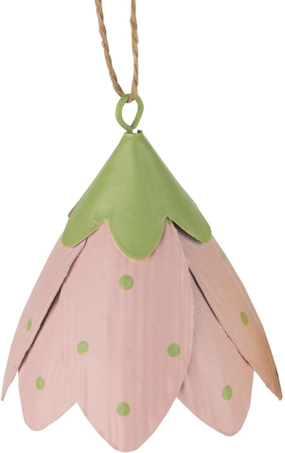 Metal Polka Dot Flower Ornament