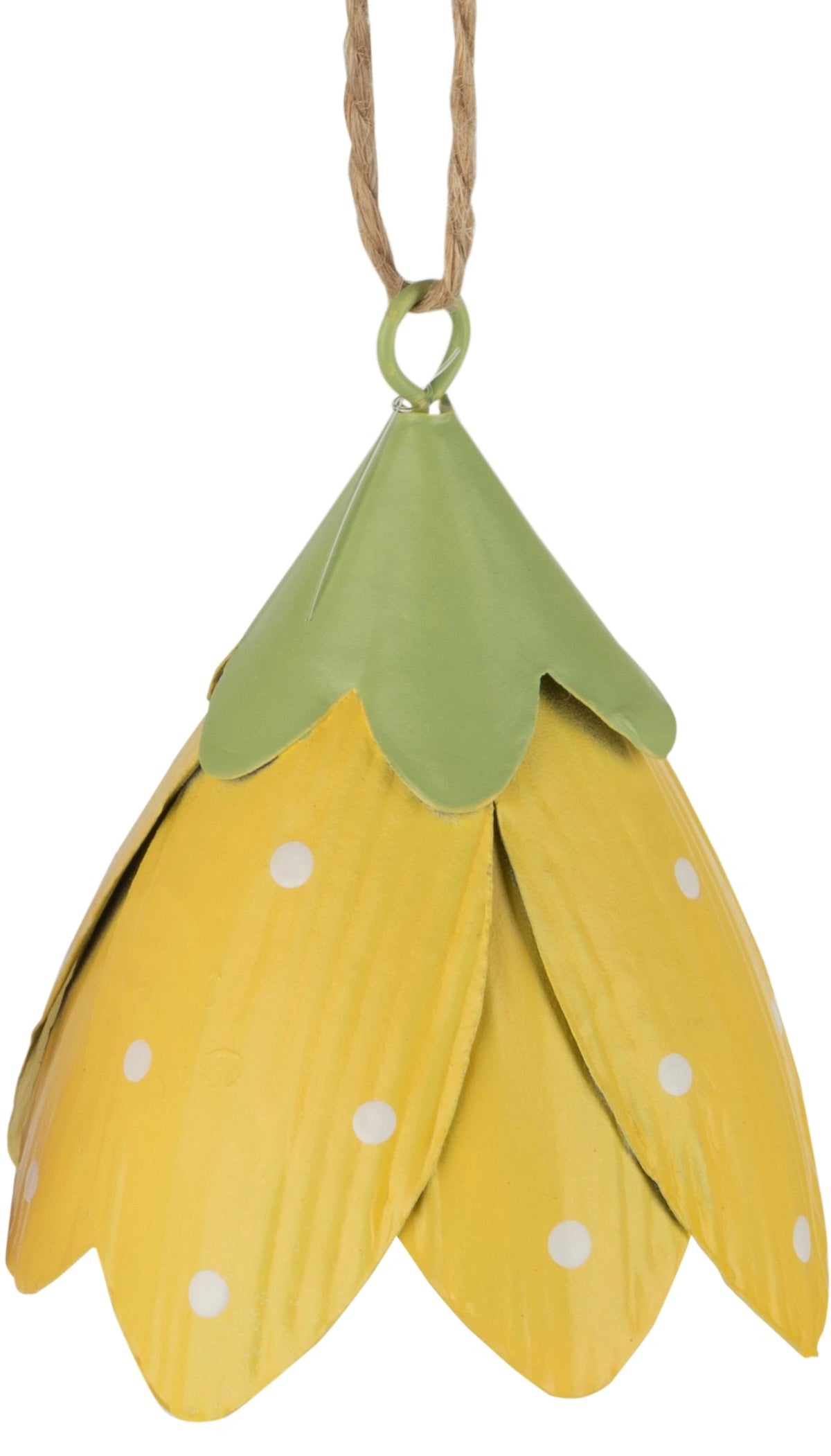 Metal Polka Dot Flower Ornament