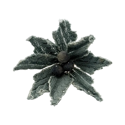 Woven Poinsettia Floral Pick