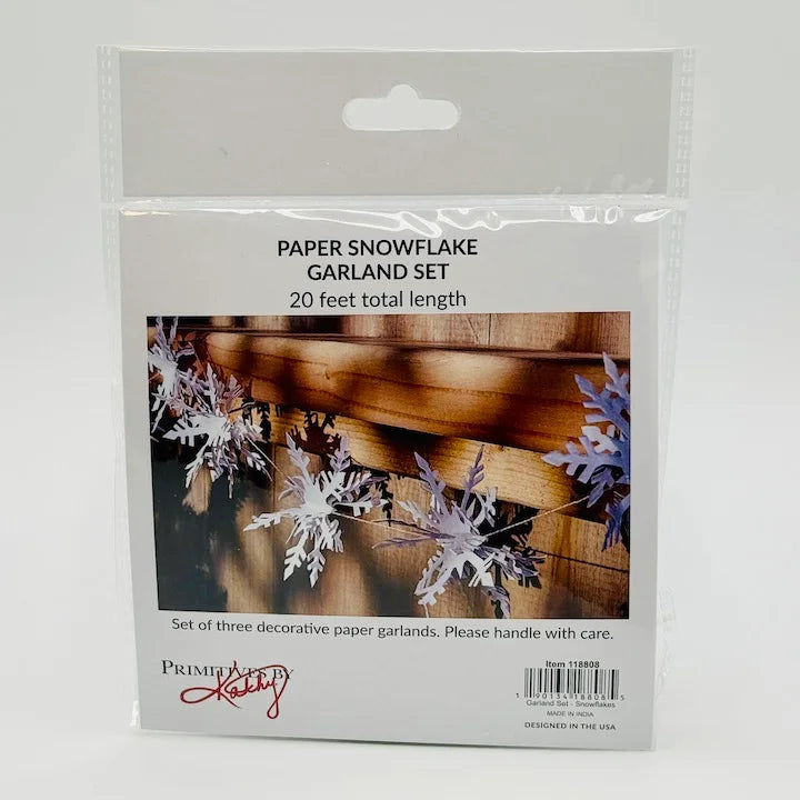 Paper Snowflake Garlands (Set of 3)