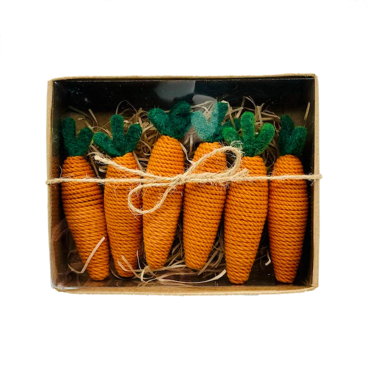 Cord-Wrapped Small Carrots (Set of 6)