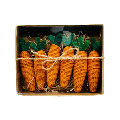 Cord-Wrapped Small Carrots (Set of 6)