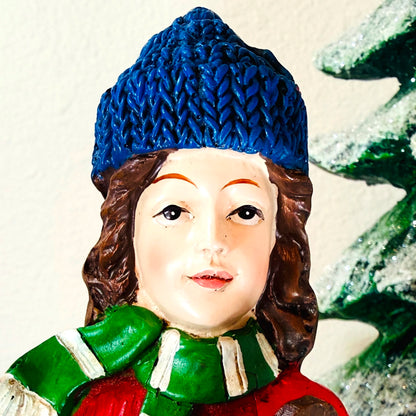 Winter Sportsperson Polyresin Figures (Set of 2)