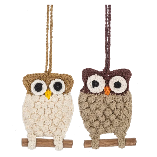 Crochet Owl on Stick Ornament
