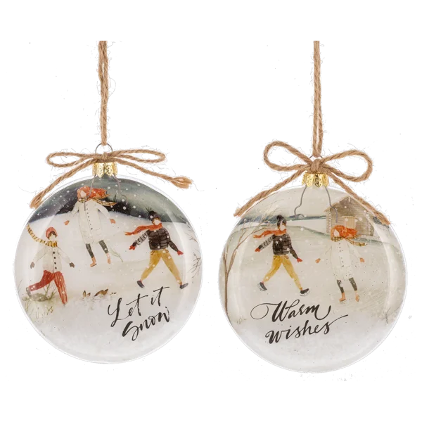 Ice Skater Disc Ornament