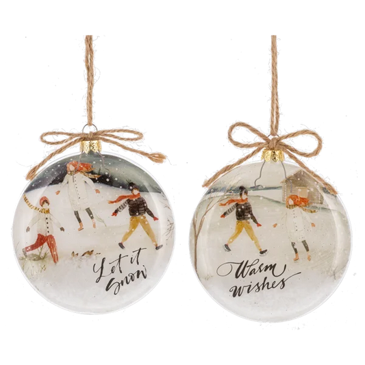 Ice Skater Disc Ornament