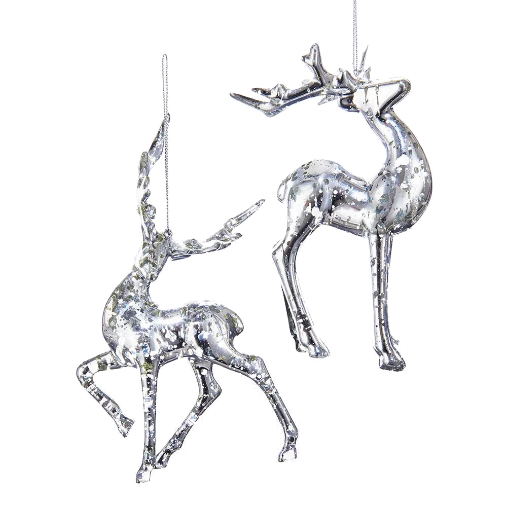 Silver Reindeer Ornament