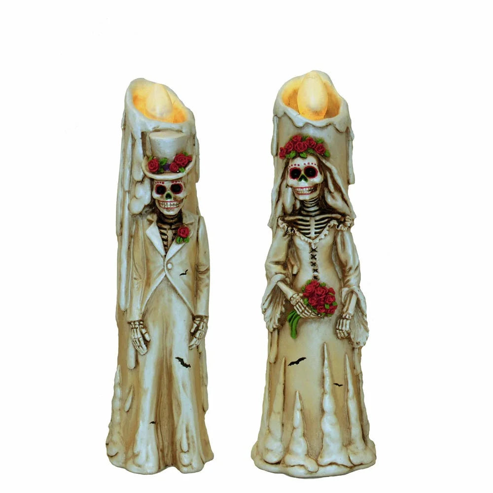 Bride And Groom LED Candles (Set of 2)