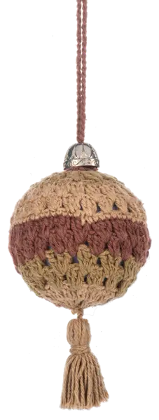 Crochet Ball with Tassell Ornament