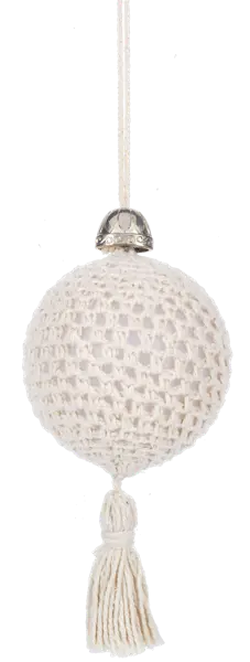 Crochet Ball with Tassell Ornament