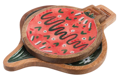Nested Wood Ornament Trays (2 Piece Set)