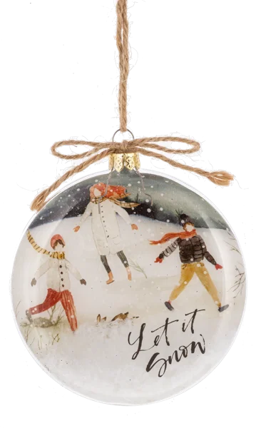 Ice Skater Disc Ornament