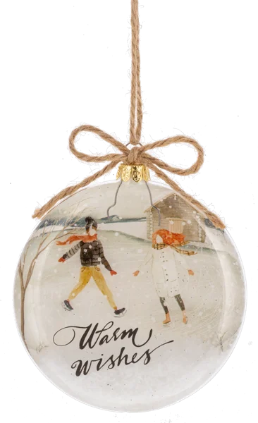 Ice Skater Disc Ornament