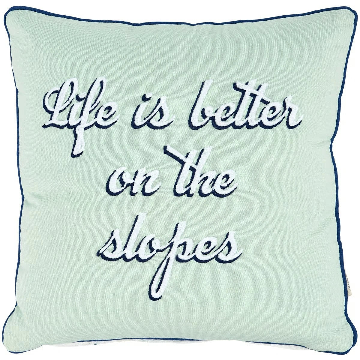 “Life is better on the slopes” Throw Pillow