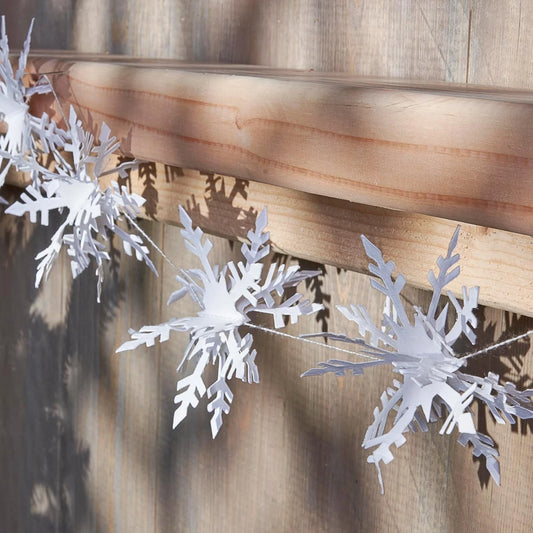 Paper Snowflake Garlands (Set of 3)