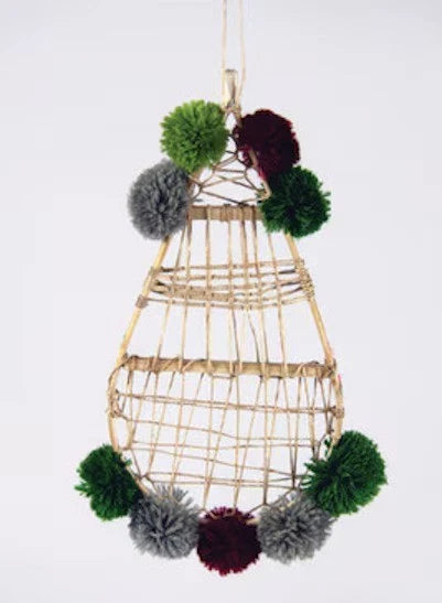 Pom Pom Snowshoe Ornament
